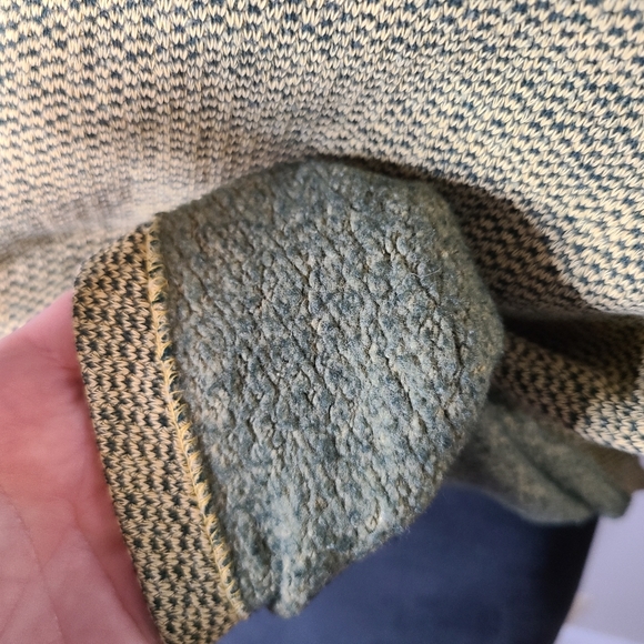 Vintage Yellow Black Stuart Sportman Thick Knit Pullover Sweater Medium FLAWS - Picture 8 of 11